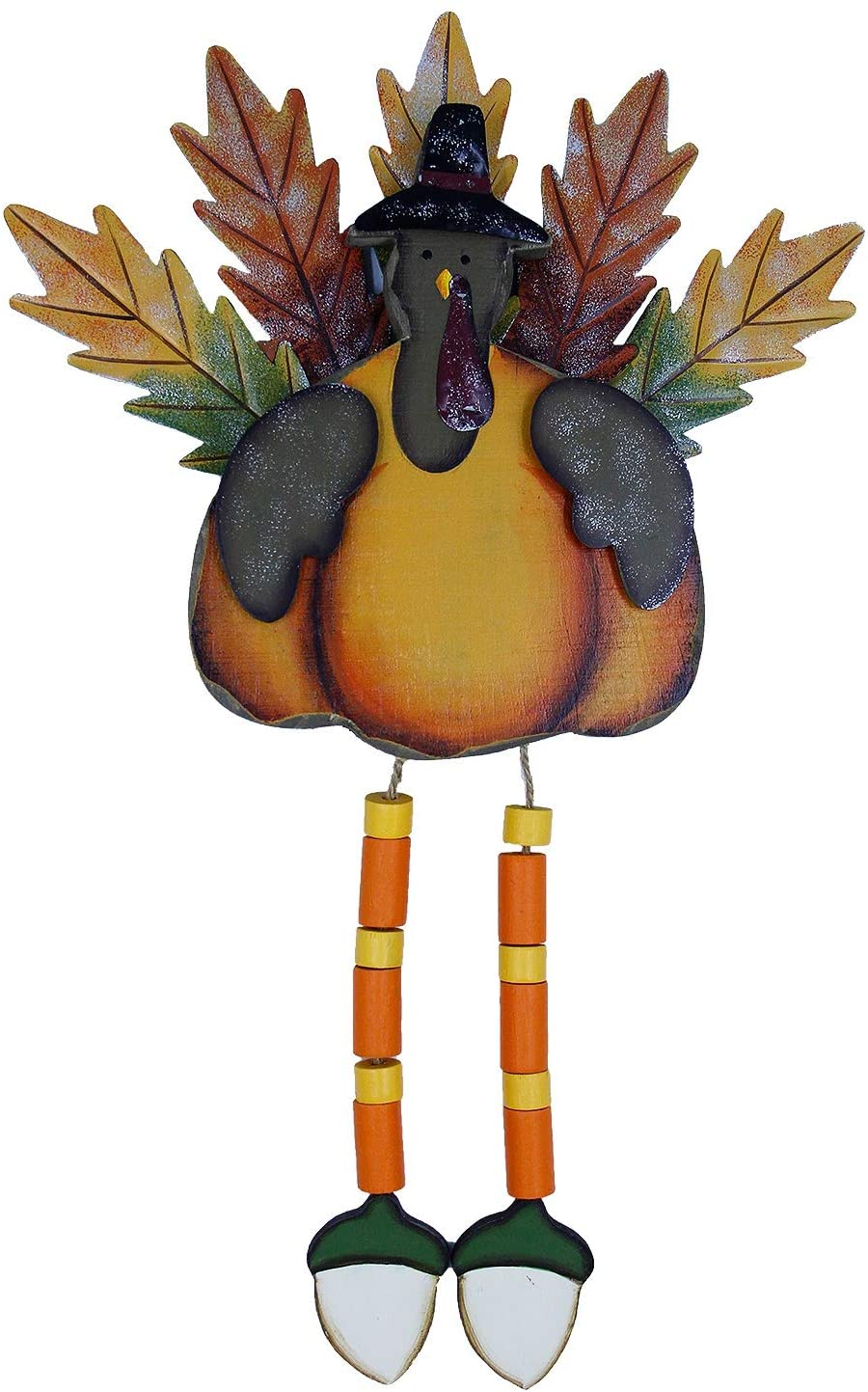 Zcaukya Thanksgiving Turkey Decoration, Wooden Maple Leg Hanging Indoor Standing Tabletop Turkey Decor for Home Office Bedroom Kitchen Thanksgiving Harvest Day Decorations