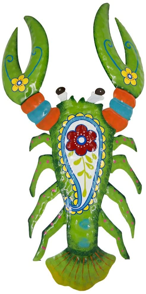 Zcaukya Wall Decor Hanging for Indoor Outdoor Home Bedroom Office Garden (Lobster Green)